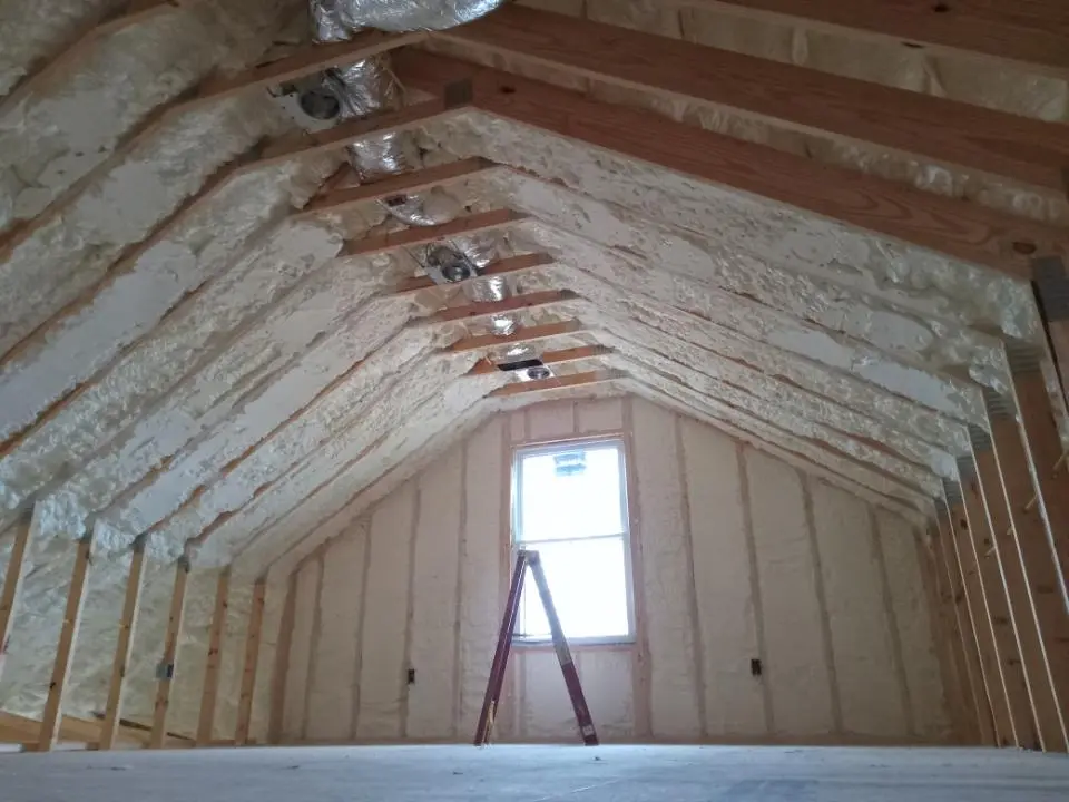 Spray foam roofing application for Crawl Space Insulation project in Brush
